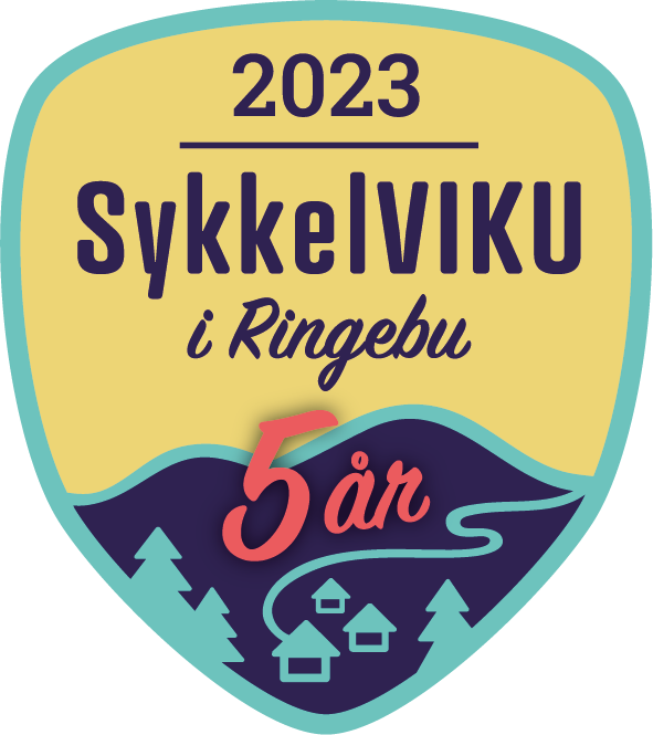 SykkelVIKU_klistremerker 2023 TRYKK Arnemoen Gard | Krible design- og rådgivningsbyrå | Lillehammer og Gudbrandsdalen